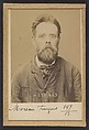 Moreau. François. 47 ans, né le 19/11/46 à Nevers (Nièvre). Menuisier: Anarchiste. 2/7/94., Alphonse Bertillon (French, 1853–1914), Albumen silver print from glass negative