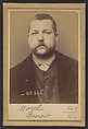 Morel. Benoit. 33 ans, né le 6/11/61 à St Laurent d'Orringt (Rhône). Ébéniste. Anarchiste. 8/3/94., Alphonse Bertillon (French, 1853–1914), Albumen silver print from glass negative