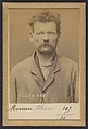 Morvan. Félicien. 45 ans, né le 8/6/49 à Kerity (Côte du Nord). Menuisier. Anarchiste. 2/7/94., Alphonse Bertillon (French, 1853–1914), Albumen silver print from glass negative