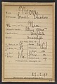 308. Novi. Ernest, Théodore. 32 ans, né à Nice (Alpes-Maritimes). Architecte. Anarchiste. 27/2/94., Alphonse Bertillon (French, 1853–1914), Albumen silver print from glass negative