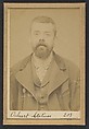 309. Ochart. Alphonse. 37 ans, né le 24/1/56 à Asbruch (Nord). Fabricant de chaussures. Anarchiste. 22/1/94., Alphonse Bertillon (French, 1853–1914), Albumen silver print from glass negative