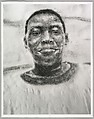 Big James Sweats Buckets, Vik Muniz  Brazilian, Gelatin silver print
