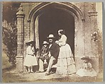 Family Group Portrait Posed in Doorway, Calvert Richard Jones  British, Welsh, Salted paper print from paper negative