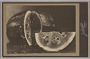 [Man Cutting Watermelon], Johnson  American, Carbon print