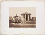 Temple of Vesta, Pietro Dovizielli Italian, Salted paper print from paper negative