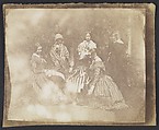 34. Artistical Groups in Various Poses, Calvert Richard Jones  British, Welsh, Salted paper print from paper negative