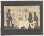 Group Taking Tea at Lacock Abbey, William Henry Fox Talbot  British, Salted paper print from paper negative