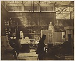 [Storeroom with Artisans and Plaster Casts, Crystal Palace], Philip Henry Delamotte  British, Albumen silver print from glass negative
