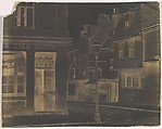 [Street with Lamp Post and Wine Shop], Unknown, Waxed paper negative