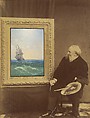 [Ivan Konstantinovich Aivazovsky (Hovhannes Aivazian)], Babaev Studio, Albumen silver print from glass negative with inset oil painting