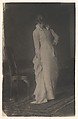 [Woman in White Laced-bodice Dress in Studio of Thomas Eakins], Thomas Eakins  American, Platinum print