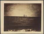 Two Ships Heading Away from Shore, Gustave Le Gray French, Albumen silver print from glass negative