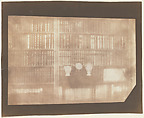 [Bookcase at Lacock Abbey], William Henry Fox Talbot  British, Salted paper print from paper negative