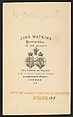 [William Collingwood], John and Charles Watkins (British, active 1867–71), Albumen silver print