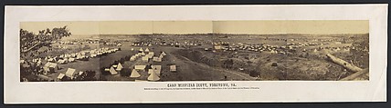 [Panorama of Camp Winfield Scott, Yorktown, Virginia], Alexander Gardner  American, Scottish, Albumen silver prints from glass negatives