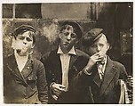 11:00 A.M. Monday, May 9th, 1910. Newsies at Skeeter's Branch, Jefferson near Franklin. They were all smoking. Location: St. Louis, Missouri., Lewis Hine  American, Gelatin silver print