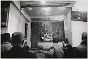 Contortionist Lydia Suarez performing for an audience, Hubert’s Museum, N.Y.C., Diane Arbus American, Gelatin silver print