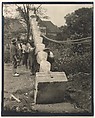 Brancusi's "Endless Column" in Mr. Steichen's Garden, Voulangis, France, Edward J. Steichen American, born Luxembourg, Gelatin silver print