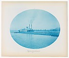 No. 167. Raftboat “David Bronson”, Henry P. Bosse American, born Germany, Cyanotype