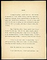 [Short Story: "Brooms"], Walker Evans (American, St. Louis, Missouri 1903–1975 New Haven, Connecticut), Ink on paper