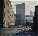 [227 Views of Buildings and Brooklyn Bridge for Fortune Article "On the Waterfront"], Walker Evans (American, St. Louis, Missouri 1903–1975 New Haven, Connecticut), Color film transparency