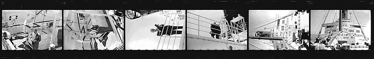 [110 Views and Studies of and From La Liberté Ocean Liner, Related to Architectural Forum Portfolio "Ship Shapes and Shadows", Published October 1958], Walker Evans (American, St. Louis, Missouri 1903–1975 New Haven, Connecticut), Film negative