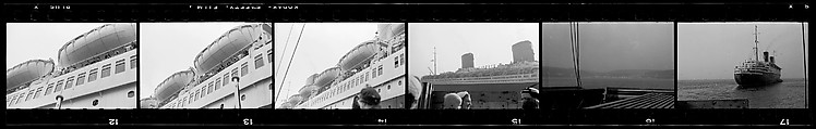 [110 Views and Studies of and From La Liberté Ocean Liner, Related to Architectural Forum Portfolio "Ship Shapes and Shadows", Published October 1958], Walker Evans (American, St. Louis, Missouri 1903–1975 New Haven, Connecticut), Film negative