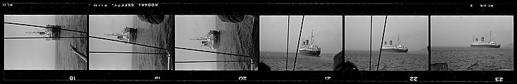 [110 Views and Studies of and From La Liberté Ocean Liner, Related to Architectural Forum Portfolio "Ship Shapes and Shadows", Published October 1958], Walker Evans (American, St. Louis, Missouri 1903–1975 New Haven, Connecticut), Film negative