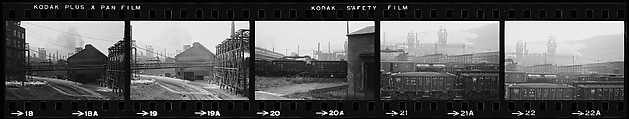 [854 Views of Container Corporation and Bethelehem Steel Industrial Architecture, Chicago Rail Yards, Architecture and Street Scenes, Galena Train Depot and Baggage Wagons, Pittsburgh and Pennsylvania Towns], Walker Evans (American, St. Louis, Missouri 1903–1975 New Haven, Connecticut), Film negative