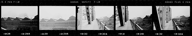 [854 Views of Container Corporation and Bethelehem Steel Industrial Architecture, Chicago Rail Yards, Architecture and Street Scenes, Galena Train Depot and Baggage Wagons, Pittsburgh and Pennsylvania Towns], Walker Evans (American, St. Louis, Missouri 1903–1975 New Haven, Connecticut), Film negative