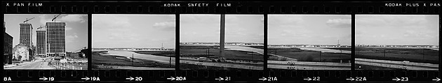 [854 Views of Container Corporation and Bethelehem Steel Industrial Architecture, Chicago Rail Yards, Architecture and Street Scenes, Galena Train Depot and Baggage Wagons, Pittsburgh and Pennsylvania Towns], Walker Evans (American, St. Louis, Missouri 1903–1975 New Haven, Connecticut), Film negative