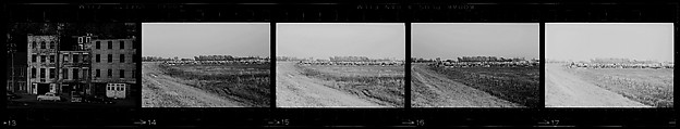[854 Views of Container Corporation and Bethelehem Steel Industrial Architecture, Chicago Rail Yards, Architecture and Street Scenes, Galena Train Depot and Baggage Wagons, Pittsburgh and Pennsylvania Towns], Walker Evans (American, St. Louis, Missouri 1903–1975 New Haven, Connecticut), Film negative