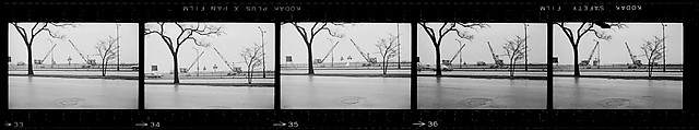 [854 Views of Container Corporation and Bethelehem Steel Industrial Architecture, Chicago Rail Yards, Architecture and Street Scenes, Galena Train Depot and Baggage Wagons, Pittsburgh and Pennsylvania Towns], Walker Evans (American, St. Louis, Missouri 1903–1975 New Haven, Connecticut), Film negative