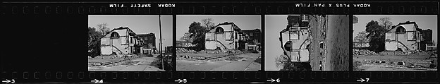 [854 Views of Container Corporation and Bethelehem Steel Industrial Architecture, Chicago Rail Yards, Architecture and Street Scenes, Galena Train Depot and Baggage Wagons, Pittsburgh and Pennsylvania Towns], Walker Evans (American, St. Louis, Missouri 1903–1975 New Haven, Connecticut), Film negative