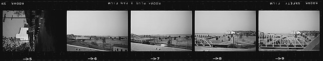 [854 Views of Container Corporation and Bethelehem Steel Industrial Architecture, Chicago Rail Yards, Architecture and Street Scenes, Galena Train Depot and Baggage Wagons, Pittsburgh and Pennsylvania Towns], Walker Evans (American, St. Louis, Missouri 1903–1975 New Haven, Connecticut), Film negative