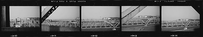 [854 Views of Container Corporation and Bethelehem Steel Industrial Architecture, Chicago Rail Yards, Architecture and Street Scenes, Galena Train Depot and Baggage Wagons, Pittsburgh and Pennsylvania Towns], Walker Evans (American, St. Louis, Missouri 1903–1975 New Haven, Connecticut), Film negative