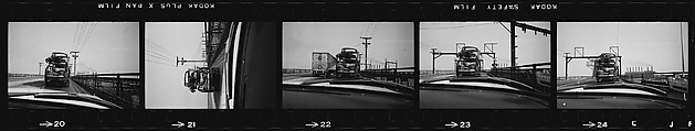 [854 Views of Container Corporation and Bethelehem Steel Industrial Architecture, Chicago Rail Yards, Architecture and Street Scenes, Galena Train Depot and Baggage Wagons, Pittsburgh and Pennsylvania Towns], Walker Evans (American, St. Louis, Missouri 1903–1975 New Haven, Connecticut), Film negative