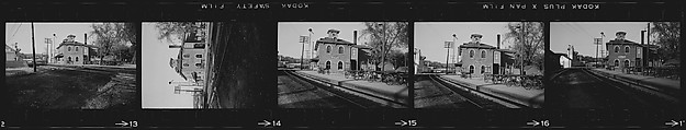 [854 Views of Container Corporation and Bethelehem Steel Industrial Architecture, Chicago Rail Yards, Architecture and Street Scenes, Galena Train Depot and Baggage Wagons, Pittsburgh and Pennsylvania Towns], Walker Evans (American, St. Louis, Missouri 1903–1975 New Haven, Connecticut), Film negative