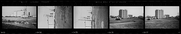 [854 Views of Container Corporation and Bethelehem Steel Industrial Architecture, Chicago Rail Yards, Architecture and Street Scenes, Galena Train Depot and Baggage Wagons, Pittsburgh and Pennsylvania Towns], Walker Evans (American, St. Louis, Missouri 1903–1975 New Haven, Connecticut), Film negative