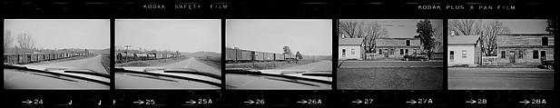 [854 Views of Container Corporation and Bethelehem Steel Industrial Architecture, Chicago Rail Yards, Architecture and Street Scenes, Galena Train Depot and Baggage Wagons, Pittsburgh and Pennsylvania Towns], Walker Evans (American, St. Louis, Missouri 1903–1975 New Haven, Connecticut), Film negative