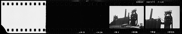 [854 Views of Container Corporation and Bethelehem Steel Industrial Architecture, Chicago Rail Yards, Architecture and Street Scenes, Galena Train Depot and Baggage Wagons, Pittsburgh and Pennsylvania Towns], Walker Evans (American, St. Louis, Missouri 1903–1975 New Haven, Connecticut), Film negative