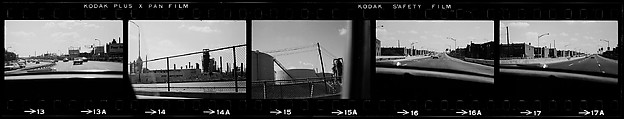 [854 Views of Container Corporation and Bethelehem Steel Industrial Architecture, Chicago Rail Yards, Architecture and Street Scenes, Galena Train Depot and Baggage Wagons, Pittsburgh and Pennsylvania Towns], Walker Evans (American, St. Louis, Missouri 1903–1975 New Haven, Connecticut), Film negative