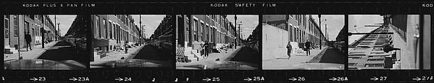 [854 Views of Container Corporation and Bethelehem Steel Industrial Architecture, Chicago Rail Yards, Architecture and Street Scenes, Galena Train Depot and Baggage Wagons, Pittsburgh and Pennsylvania Towns], Walker Evans (American, St. Louis, Missouri 1903–1975 New Haven, Connecticut), Film negative
