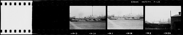[854 Views of Container Corporation and Bethelehem Steel Industrial Architecture, Chicago Rail Yards, Architecture and Street Scenes, Galena Train Depot and Baggage Wagons, Pittsburgh and Pennsylvania Towns], Walker Evans (American, St. Louis, Missouri 1903–1975 New Haven, Connecticut), Film negative