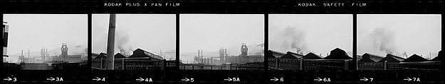 [854 Views of Container Corporation and Bethelehem Steel Industrial Architecture, Chicago Rail Yards, Architecture and Street Scenes, Galena Train Depot and Baggage Wagons, Pittsburgh and Pennsylvania Towns], Walker Evans (American, St. Louis, Missouri 1903–1975 New Haven, Connecticut), Film negative