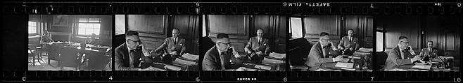 [238 Portraits of Anton Gray, Frank Walling, and Other Kennecott Copper Corporation Executives at Work, and Author John McDonald, New York and Montreal, Commissioned by Fortune Magazine for "The World of Kennecott" Series, Published November 1951], Walker Evans (American, St. Louis, Missouri 1903–1975 New Haven, Connecticut), Film negative