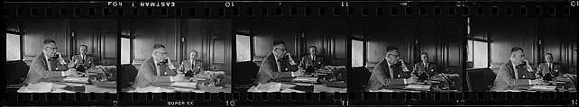 [238 Portraits of Anton Gray, Frank Walling, and Other Kennecott Copper Corporation Executives at Work, and Author John McDonald, New York and Montreal, Commissioned by Fortune Magazine for "The World of Kennecott" Series, Published November 1951], Walker Evans (American, St. Louis, Missouri 1903–1975 New Haven, Connecticut), Film negative