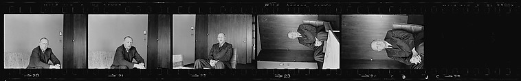 [21 Portraits of Unidentified Foundation Head, Commissioned by Vogue Magazine and Probably Unpublished], Walker Evans (American, St. Louis, Missouri 1903–1975 New Haven, Connecticut), Film negative
