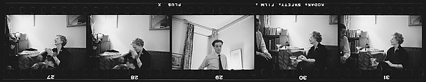 [70 Portraits of Men and Women in Living Room, Including Courtland and Trini Barnes and Walker Evans], Walker Evans (American, St. Louis, Missouri 1903–1975 New Haven, Connecticut), Film negative