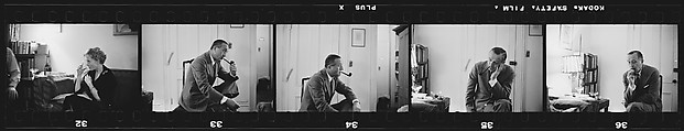 [70 Portraits of Men and Women in Living Room, Including Courtland and Trini Barnes and Walker Evans], Walker Evans (American, St. Louis, Missouri 1903–1975 New Haven, Connecticut), Film negative
